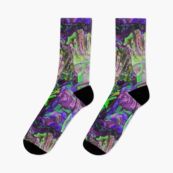 Item preview, Interdimensional Hands | Purple Edition | A Psychedelic Inspired Painting designed and sold by Jacob la Cour.
