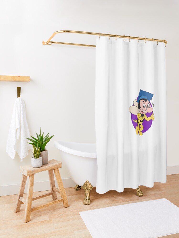 Alternate view of Professor BEEtoven Shower Curtain
