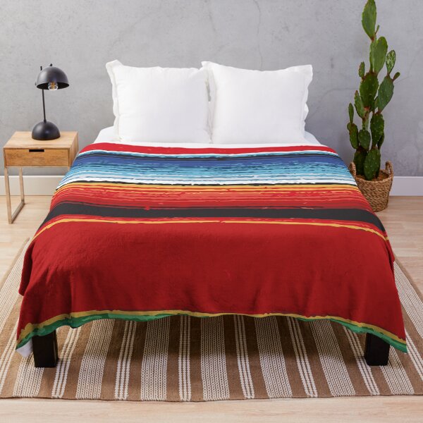 Item preview, Sarape Saltillo Rojo authentic mexican blanket poncho serape designed and sold by T-Mex.