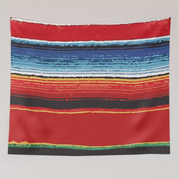 Item preview, Sarape Saltillo Rojo authentic mexican blanket poncho serape designed and sold by T-Mex.