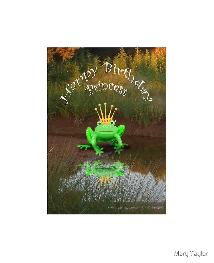 Coque Et Skin Adhesive Ipad Princesse Joyeux Anniversaire Grenouille Verte Et Couronne Par Gableend Redbubble