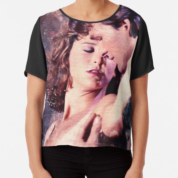 Dirty Dancing romantisches Paar Johnny und Baby edle Film Fan Kunst Chiffon Top