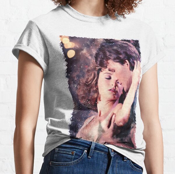 Dirty Dancing couple romantique Johnny et bébé fan art de film chic T-shirt classique