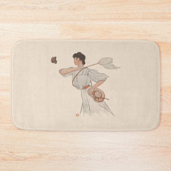 Item preview, Vintage Woman Chasing Butterfly designed and sold by bellatierra.