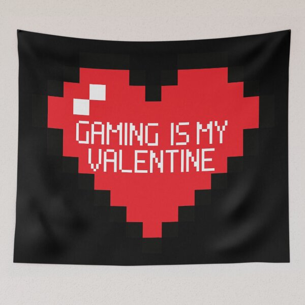 Item preview, Gaming Is My Valentine - Pixeled Heart designed and sold by KarolinaPaz.