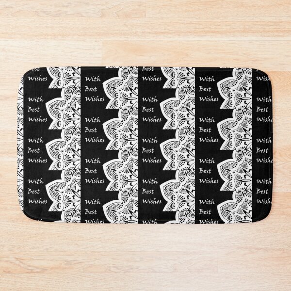 Item preview, Horizontal Mehndi Design White on Black Background Greeting Card designed and sold by Mimsartprojects.