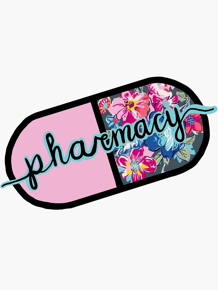"Pharmacy capsule" Sticker for Sale by katiefreidhoff Redbubble