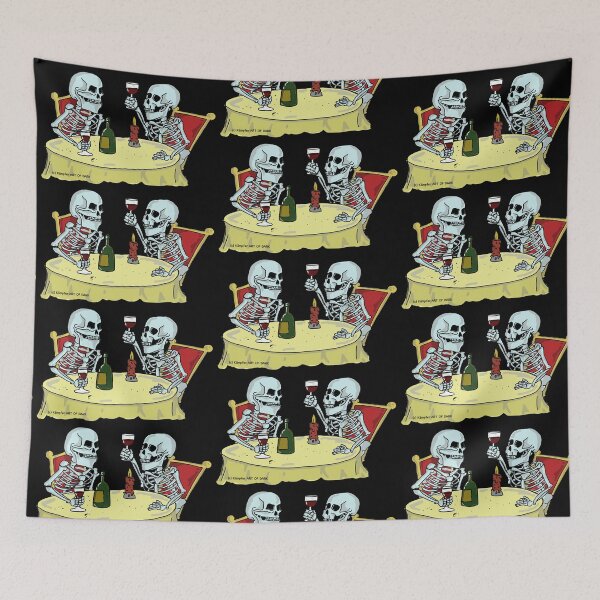 Item preview, Bon Appetit skeleton motif designed and sold by ARTOFDARK.
