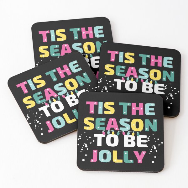 Item preview, Tis The Season To Be Jolly Colorful Typography Black designed and sold by Unworldly.