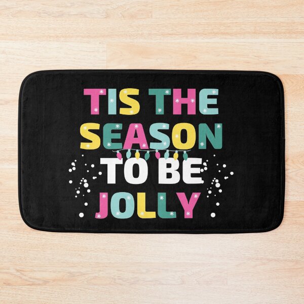 Item preview, Tis The Season To Be Jolly Colorful Typography Black designed and sold by Unworldly.