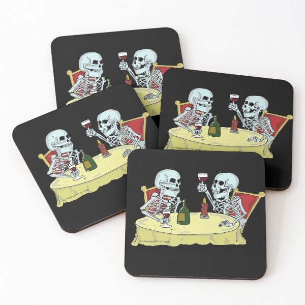 Item preview, Bon Appetit skeleton motif designed and sold by ARTOFDARK.