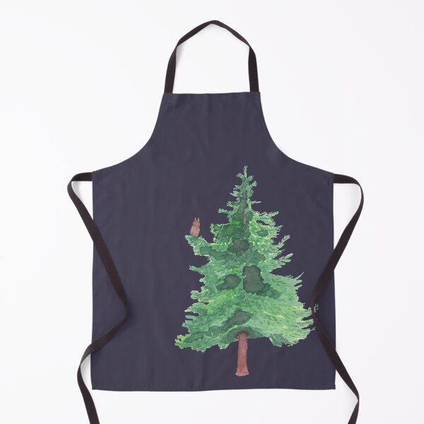 Item preview, Long-eared Owl in Fir Tree watercolor art designed and sold by TheWaterBirds.