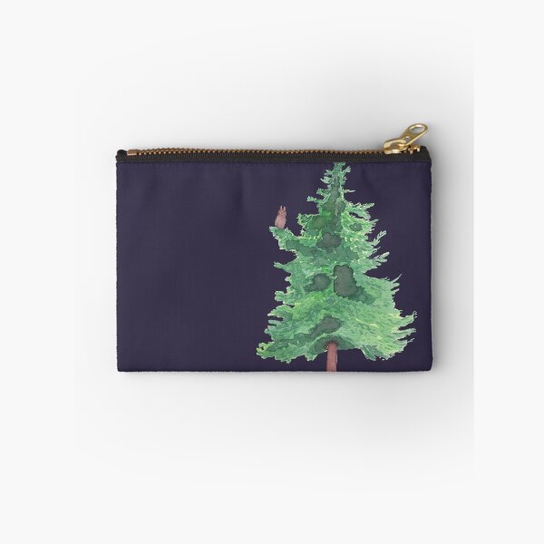 Item preview, Long-eared Owl in Fir Tree watercolor art designed and sold by TheWaterBirds.