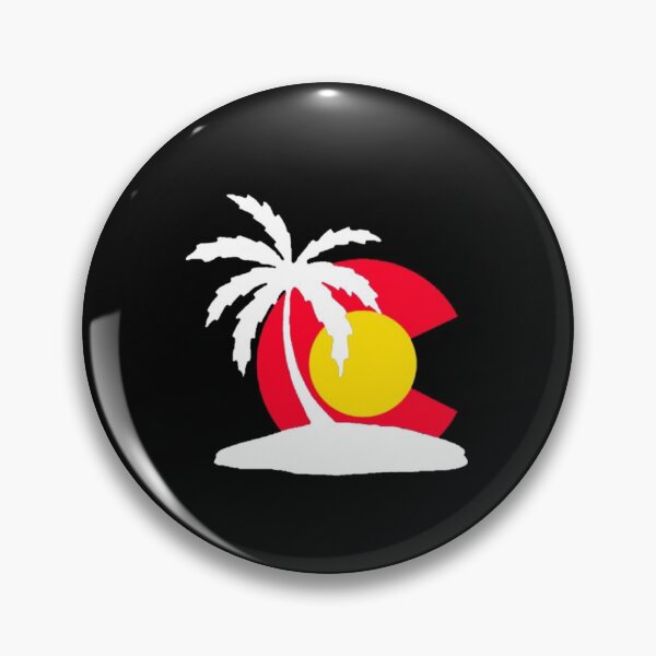 Item preview, Colorado Flag White Palm Tree Sunset designed and sold by Dude  Stuff.