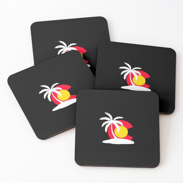 Item preview, Colorado Flag White Palm Tree Sunset designed and sold by Dude  Stuff.