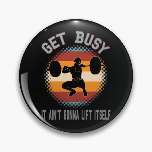 Item preview, Get Busy Weightlifting Motivational designed and sold by Rooster Syndicate.