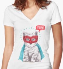 At Your Service Women's Fitted V-Neck T-Shirt