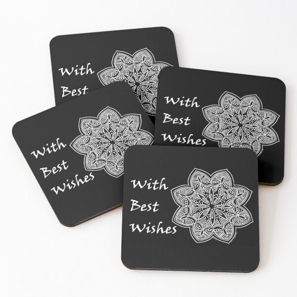 Item preview, Horizontal Mehndi Design White on Black Background Greeting Card designed and sold by Mimsartprojects.