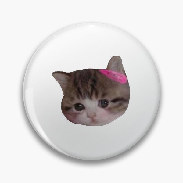 Item preview, blushing kitty with barrette  designed and sold by kitties2222.