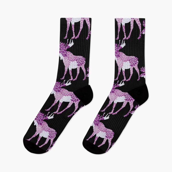 Item preview, Purple Floral Moose designed and sold by MeikoDesign.
