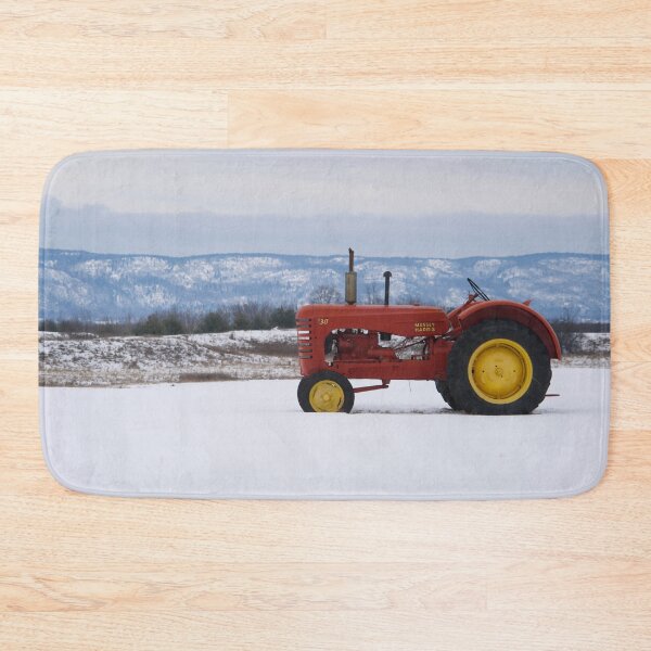 Item preview, Red Tractor in a farmers winter field designed and sold by Josef Pittner.