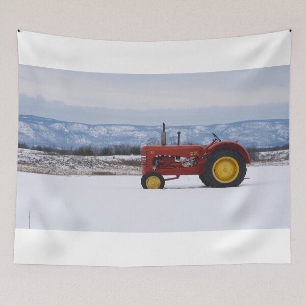Item preview, Red Tractor in a farmers winter field designed and sold by Josef Pittner.