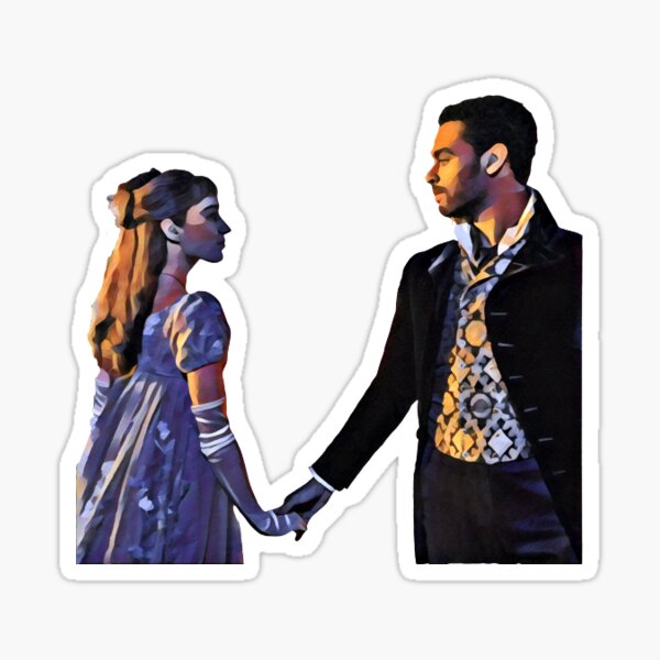Aperçu de l'œuvre Bridgerton Daphne et Simon Sticker créée et vendue par tvromantic.