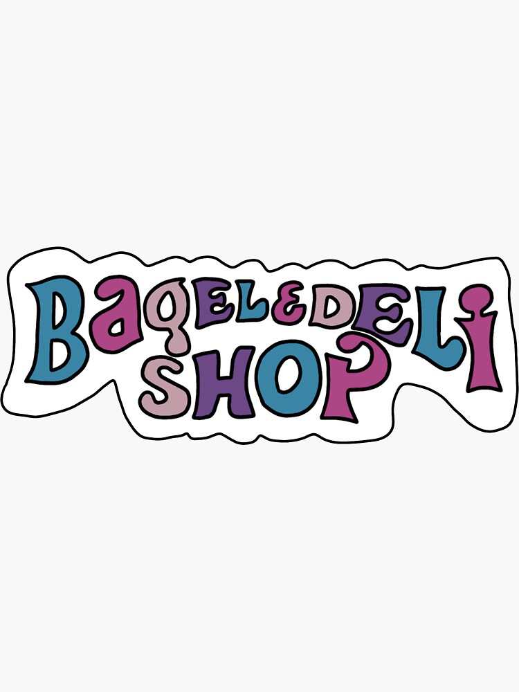 "Bagel and Deli" Sticker for Sale by hannahwaler Redbubble