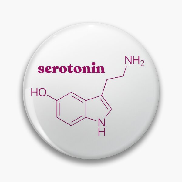 Item preview, Serotonin molecule with name designed and sold by hmbrttvr.