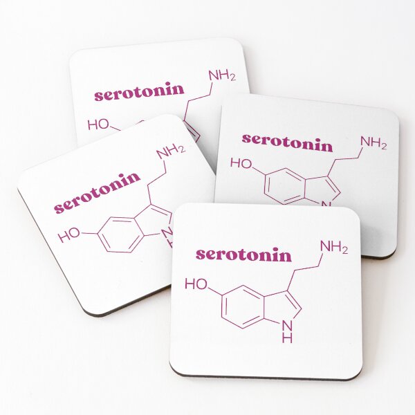 Item preview, Serotonin molecule with name designed and sold by hmbrttvr.