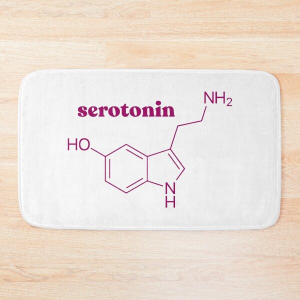 Item preview, Serotonin molecule with name designed and sold by hmbrttvr.