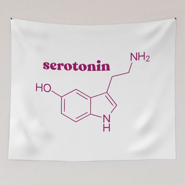 Item preview, Serotonin molecule with name designed and sold by hmbrttvr.