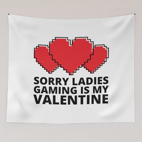 Item preview, Gaming Is My Valentine - Pixeled Hearts designed and sold by KarolinaPaz.