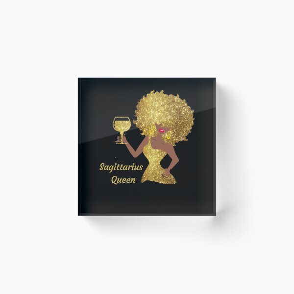 Item preview, Sagittarius Queen Black Women Afro Hair designed and sold by R&BApparel.