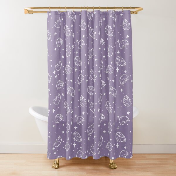 Tardigrades in Space (lavender) Shower Curtain