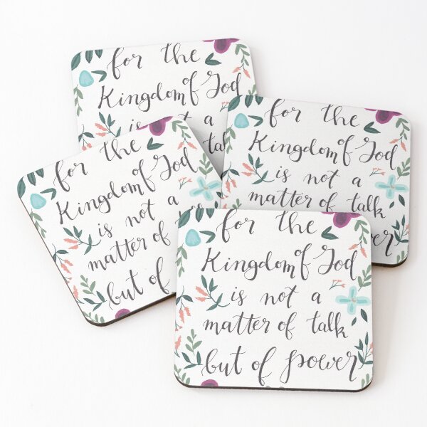 Item preview, 1 Corinthians 4:20  Lettering Flowers designed and sold by stellaerosae.