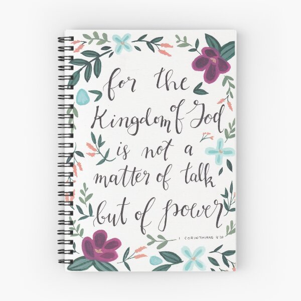 Item preview, 1 Corinthians 4:20  Lettering Flowers designed and sold by stellaerosae.