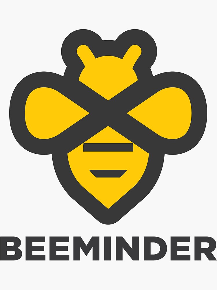 Thumbnail 3 of 3, Sticker, Beeminder Logo WT designed and sold by Beeminder.