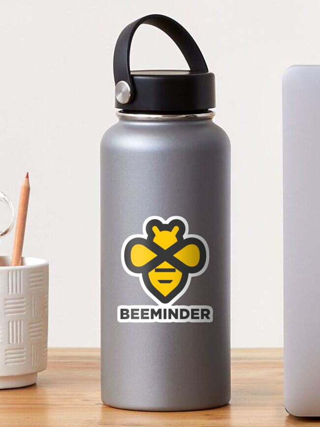 Thumbnail 1 of 3, Sticker, Beeminder Logo WT designed and sold by Beeminder.