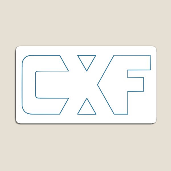 Item preview, CXF Blue Outline on White Sticker designed and sold by ComicsXF.