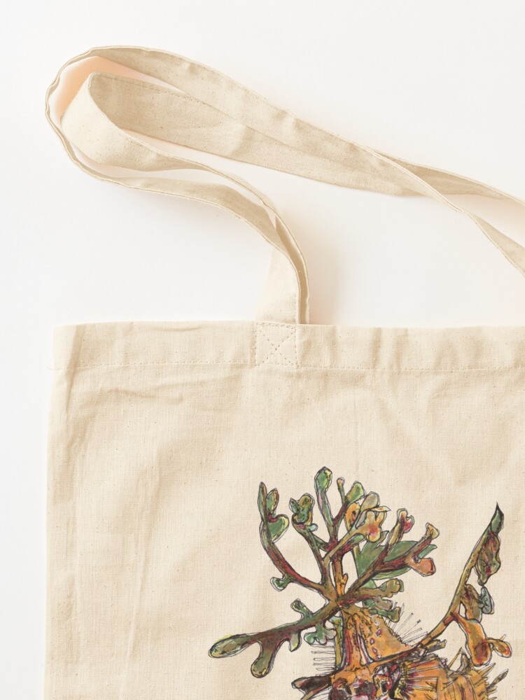 Alternate view of Carlee the Leafy Sea Dragon Tote Bag
