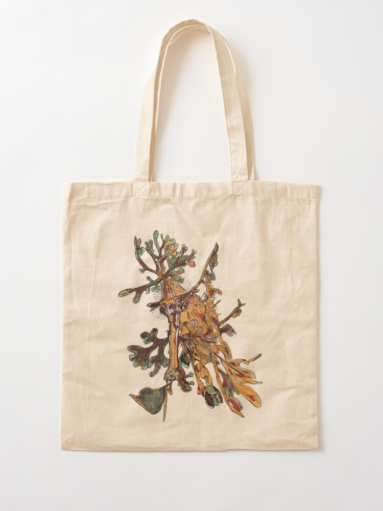 Alternate view of Carlee the Leafy Sea Dragon Tote Bag