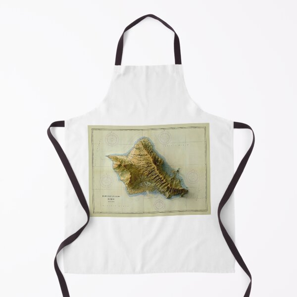 Item preview, 1959 Oahu Relief Map 3D digitally-rendered designed and sold by ThinkAboutMaps.
