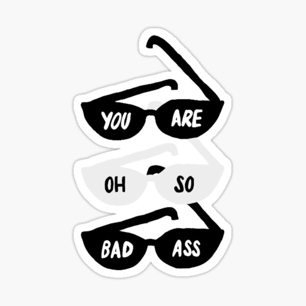 Oh So Badass Glasses Sticker For Sale By Trendyvibezzzzz Redbubble 2421