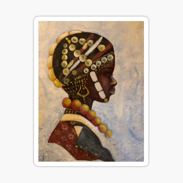 Aperçu de l'œuvre Princesse nubienne - Imprimé africain créée et vendue par GalleriaGallery.