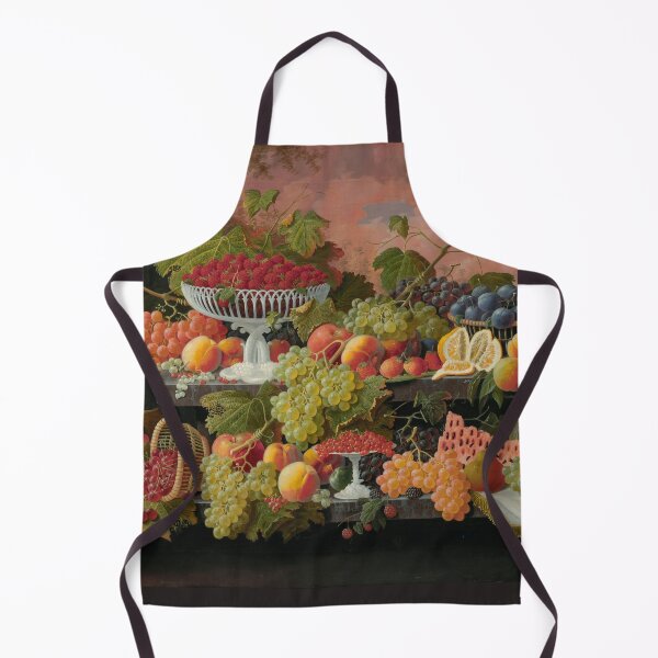 Item preview, Two-Tiered Still Life with Fruit and Sunset Landscape by Severin Roesen, American, 1867 designed and sold by Shapes-Mania.