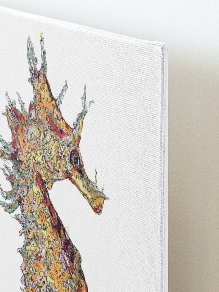 Alternate view of Di the Seahorse Mounted Print