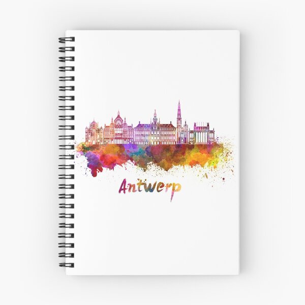 Artikelvorschau, Antwerpener Skyline im Aquarell entworfen und verkauft von paulrommer.