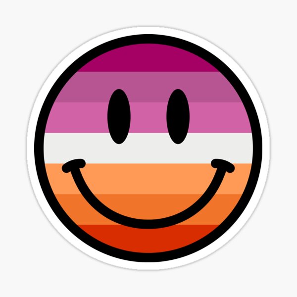 Cara sonriente - Orgullo lesbiano Pegatina