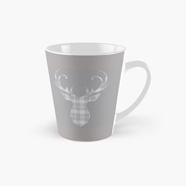 Artikelvorschau, Grauer Tartan Hirschkopf entworfen und verkauft von DirtyAngelFace Shop.